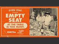graphic that says even one empty seat at the table is too many