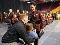 Trooper Vanessa Heller with her family at graduation