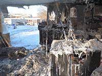 Damage from a fatal fire in January.