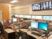 A man on watch in a dispatch center