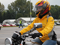 A rider on a training course