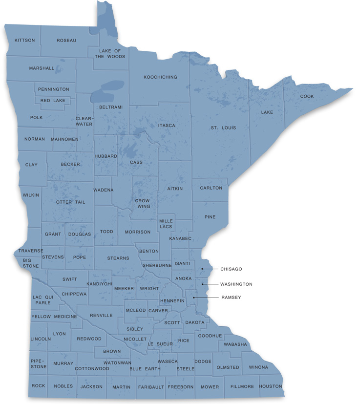 Minnesota County Map 