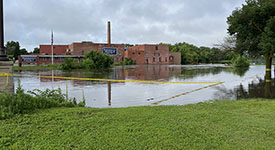 Flooded field in Faribault