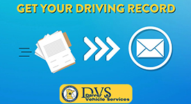 Infographic in blue with get your driving record fast