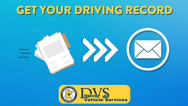 Infographic that says "get your driving record"