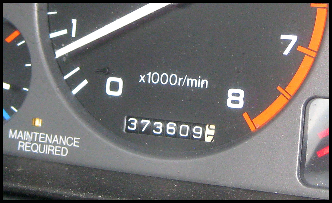Photo of an odometer.