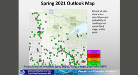 Spring 2021 flood outlook map screenshot