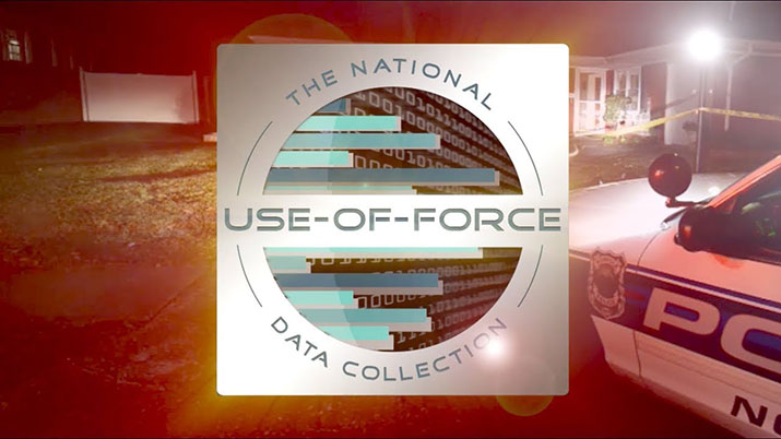National Use of Force Data Collection graphic with a squad car