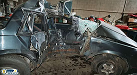 Kevin Brockway's car after the crash