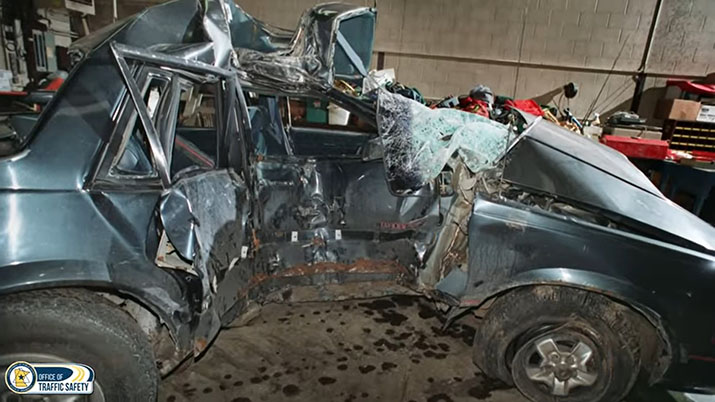 Kevin Brockway's car after the crash