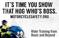 Motorcycle training poster.