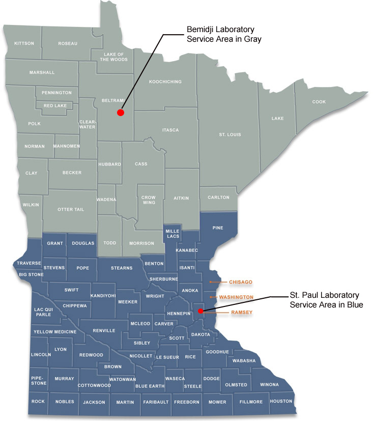 State of Minnesota County Map