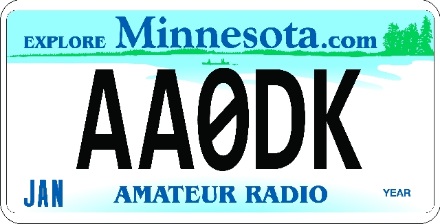 Amateur (HAM) Radio License Plate Image