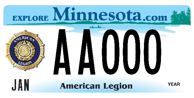 American Legion Member (Veteran) License Plate Image