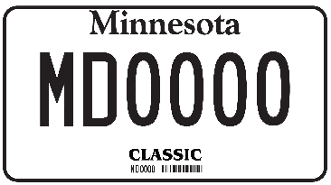 Classic Motorcycle License Plate Image