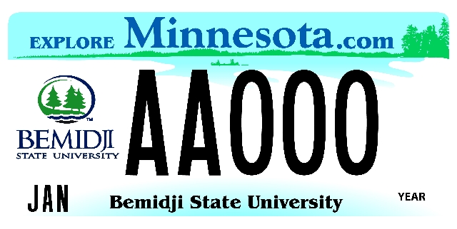 Bemidji State University License Plate Image