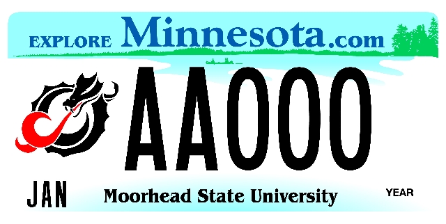 Moorhead State License Plate Image