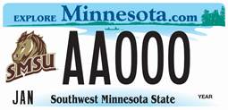 Southwest Minnesota State License Plate Image