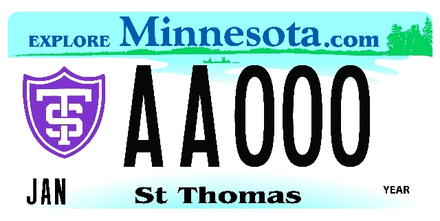 Saint Thomas University License Plate Image