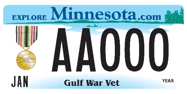 Gulf War Veteran License Plate Image (two)
