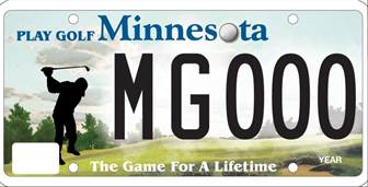 Sample Minnesota Golf Plate image