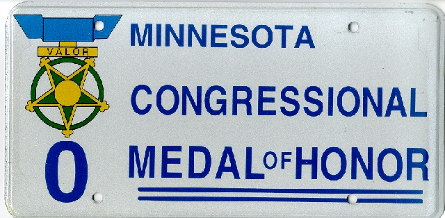 Congressional Medal of Honor Recipient License Plate Image