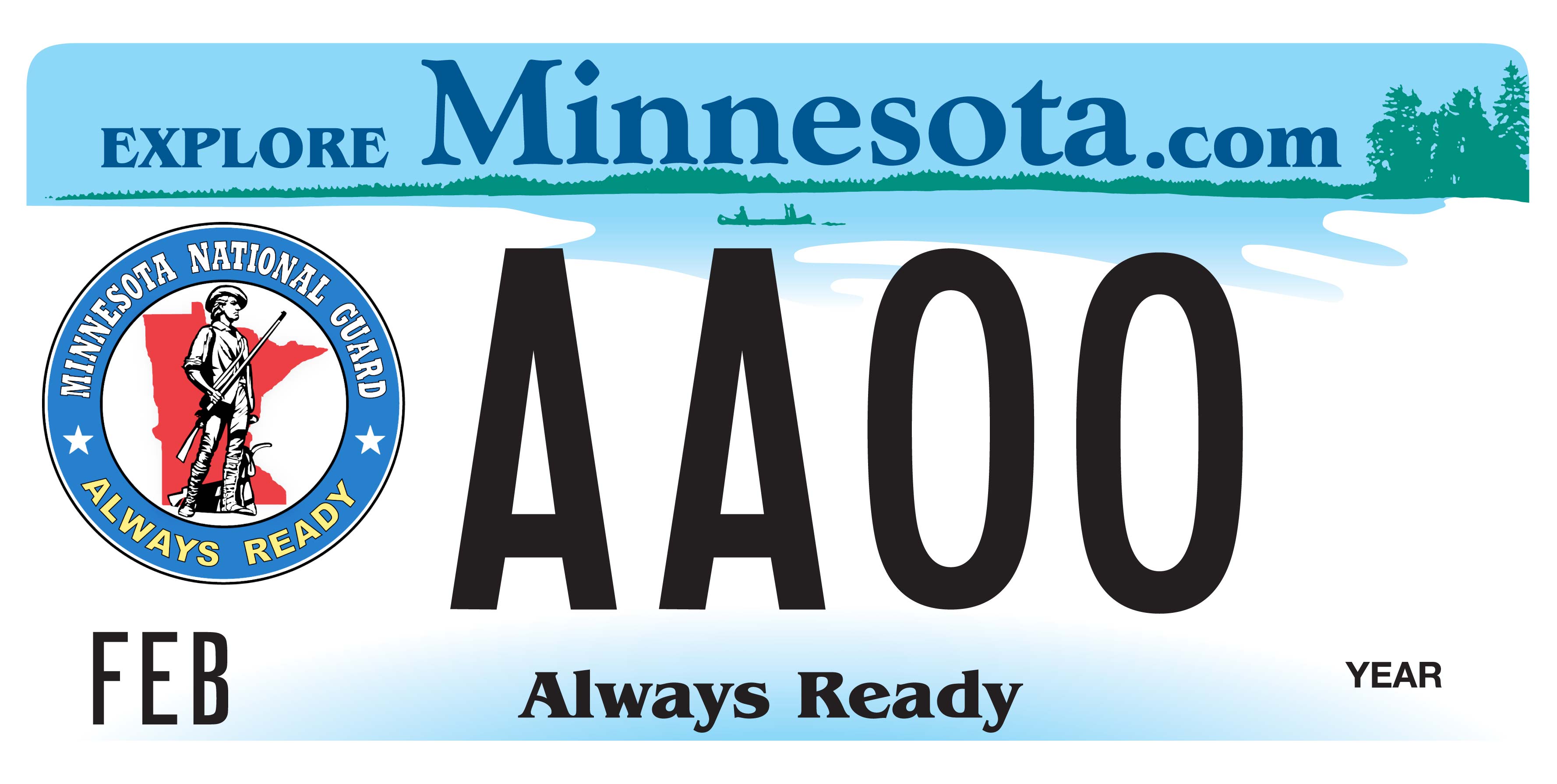 Minnesota National Guard License Plate Image (Two)