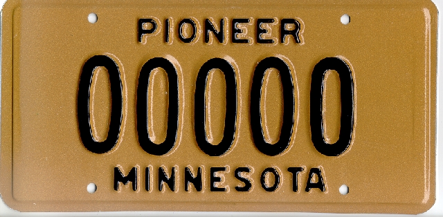 Classic Pioneer License Plate Image