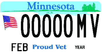 Proud to be a Veteran Motorcycle License Plate Image