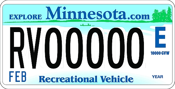 Recreational Vehicle (RVs) License Plate Image