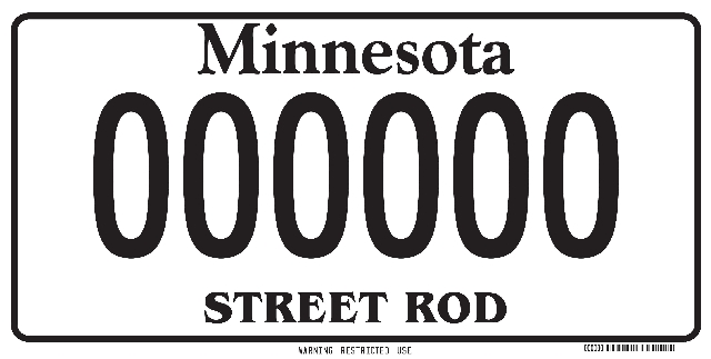 Street Rod License Plate Image