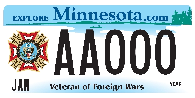 Veteran of Foreign Wars Member License Plate Image