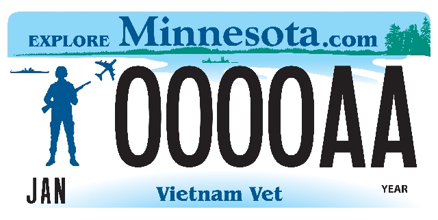 Vietnam Veteran License Plate Image (One)