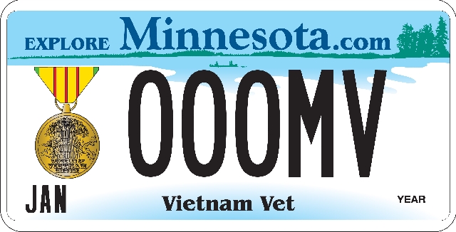 Vietnam War Veteran License Plate Image (Two)