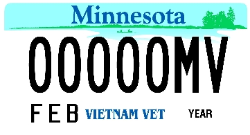 Vietnam War Veteran Motorcycle License Plate Image