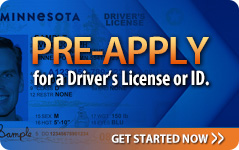 Pre-apply for a driver's license or identification card