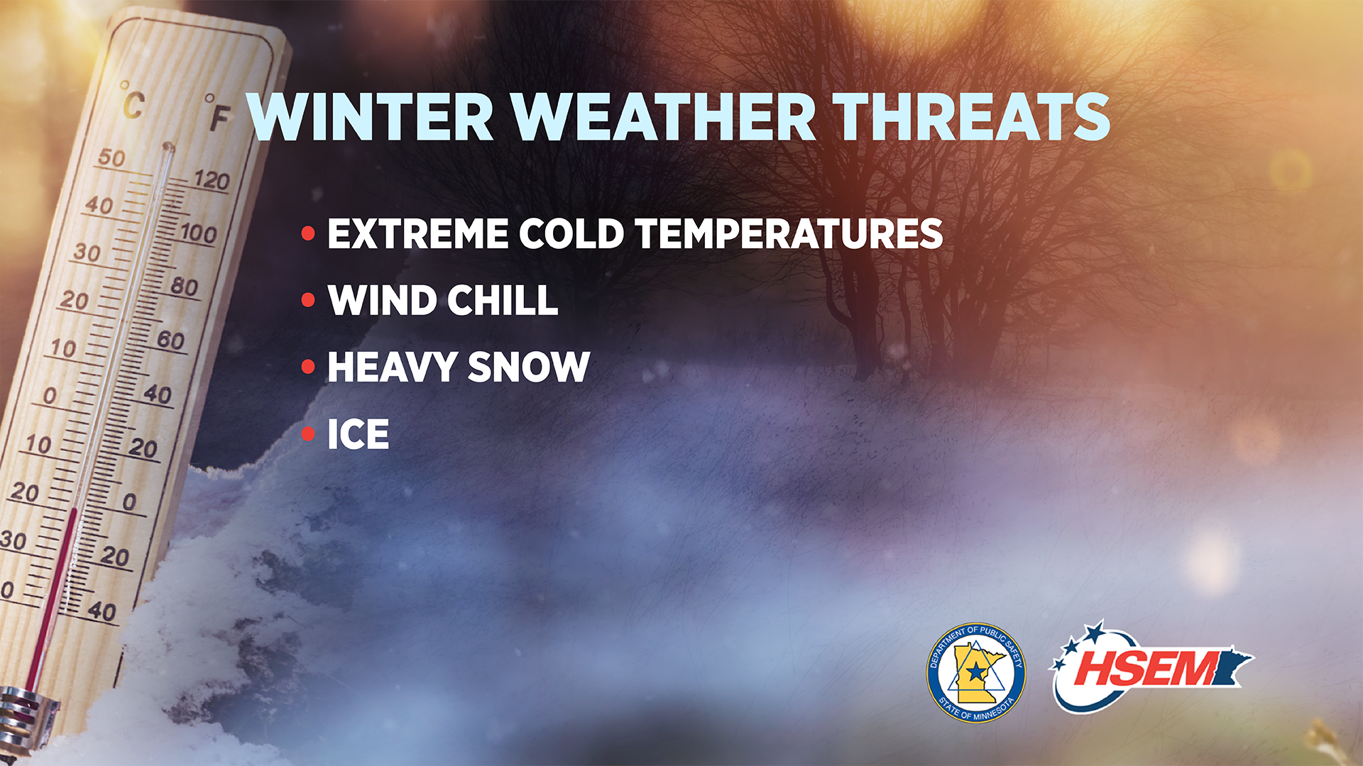 Winter Weather Threats Infographic