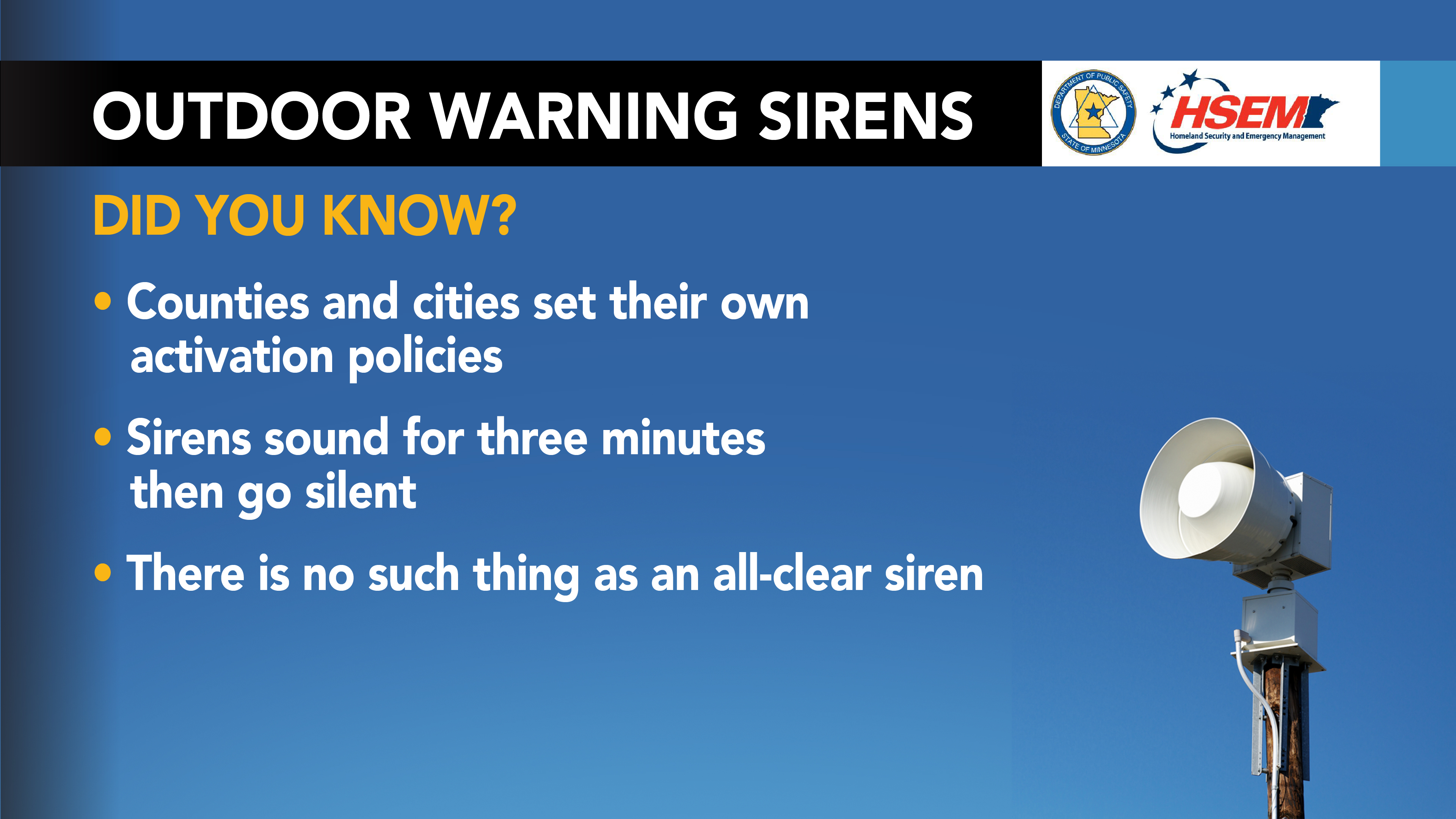 Weather Safety Siren Activation Information