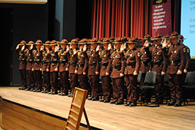 Troopers being sworn in