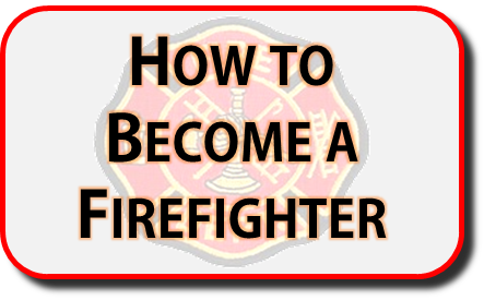 Image of firefighter badge with "become a firefighter"