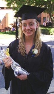 Photo of Sam at graduation.