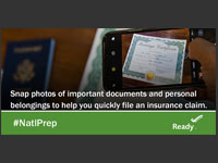 Snap photos of important belongings and documents for filing insurance claims