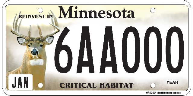 Buck Critical Habitat License Plate Image
