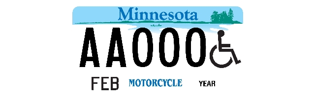 Disability Motorcycle License Plate Image