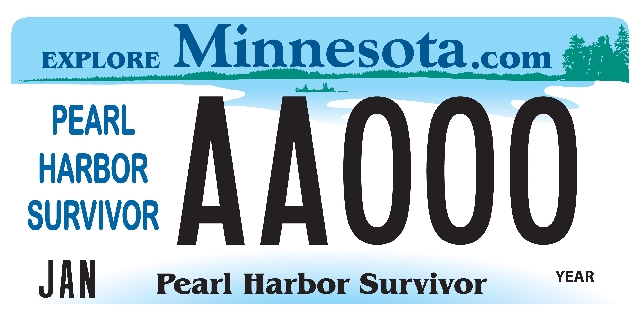 Pearl Harbor Survivor License Plate Image