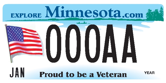 Proud to be a Veteran License Plate Image
